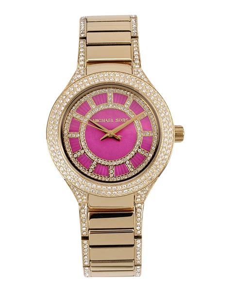 michael kors gold and purple watch
